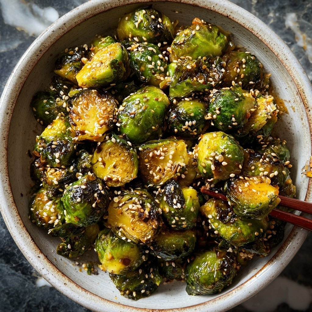 Lemon-Tahini Roasted Brussels Sprouts